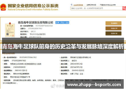 青岛海牛足球队前身的历史沿革与发展脉络深度解析 青岛海牛足球队前身的历史沿革与发展脉络深度解析